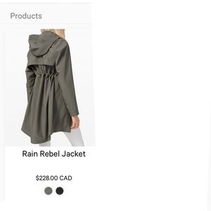 Lululemon Rain Rebel Coat Jacket Navy Blue New